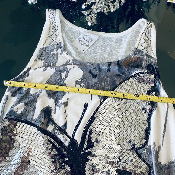 Fleur De Les Butterfly Sequin shark Bottom Top is Stunning NWT - Picture 12 of 16